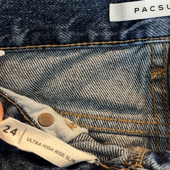 Pacsun Ultra High Rise Slim Straight Ripped Jeans - Picture 4 of 4